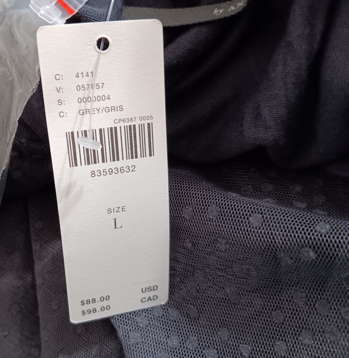 Anthropologie L Black Sheer Mesh Strapless Dress Lined NEW | eBay