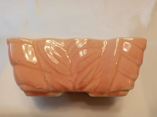 Vintage USA Pottery Shawnee? Ceramic Pink Glaze 6.5"x3.5" Planter Marked SP 6-3