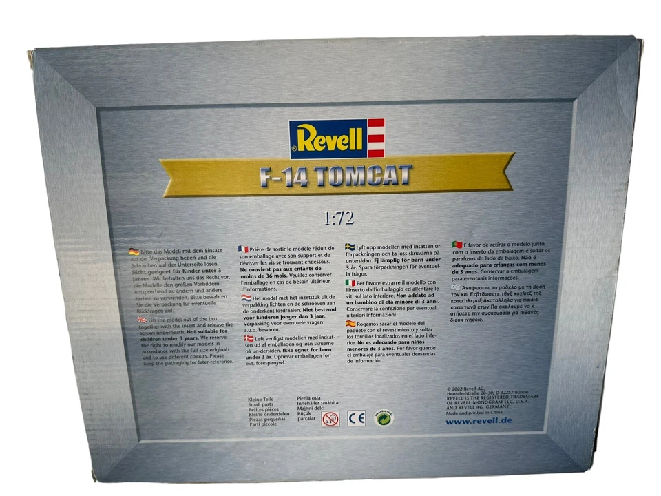 Rare Revell 1:72 F-14A Tomcat USN VF-84 201 Die Cast Age 4+ 2002 Vintage NOS - Image 4 of 4