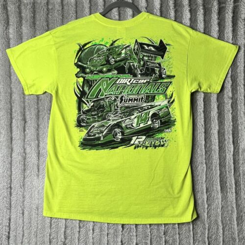 Summit Racing Equipment Dirtcar Nationals T-shirt Mens L 12 Nights of Outlaw - Picture 1 of 8