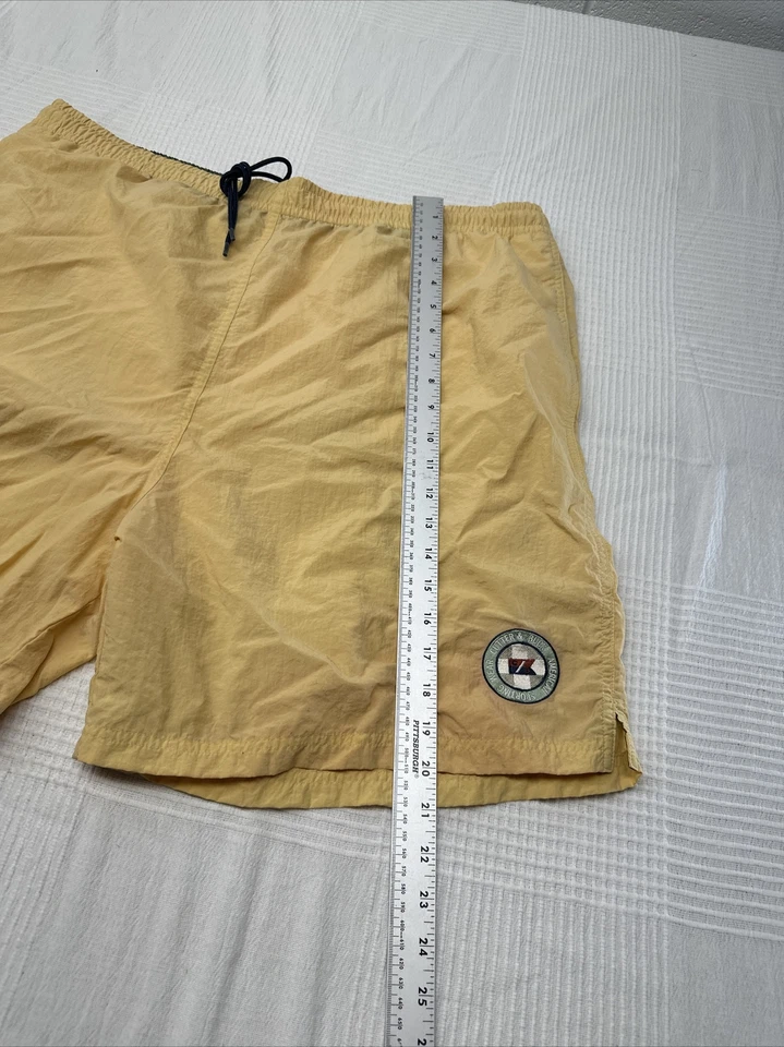 CUTTER & BUCK Mesh Lined Elastic & Draw String Waist Swim Trunks 2XLT Yellow - Image 3 of 4