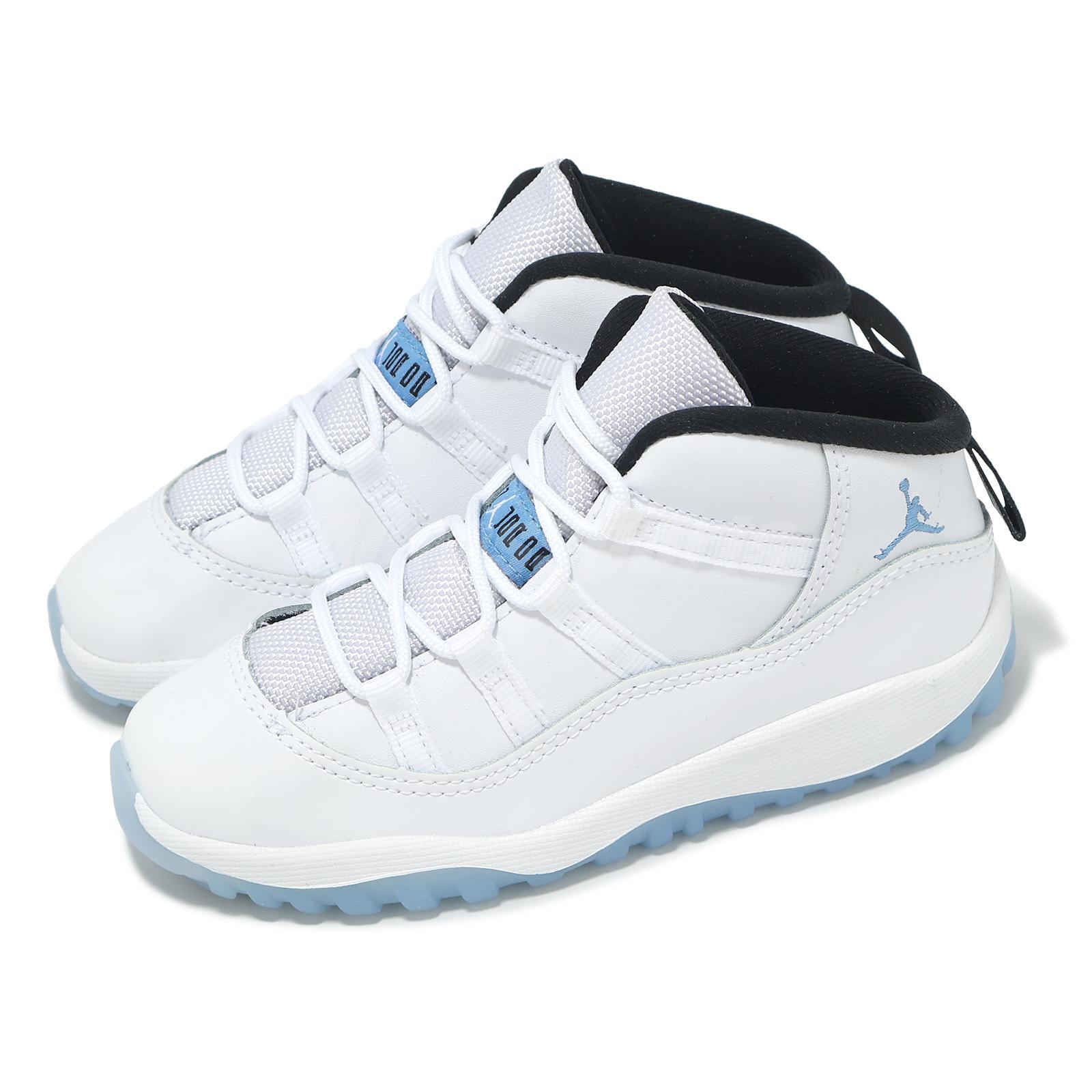 Кроссовки Nike Air Jordan 11 Retro TD AJ11 Legend синего цвета Columbia для малышей 378040-104