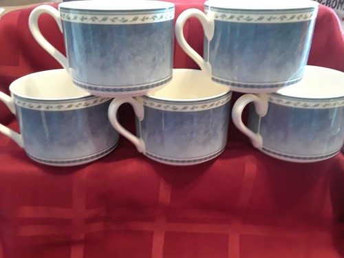 Fitz and Floyd Flat Cups(5) Classic Choices Country Blues 1999-2001 - Picture 2 of 4