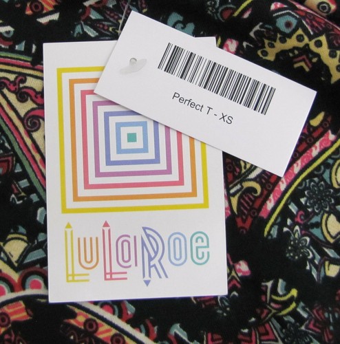 LuLaRoe Perfect T Top Swing Shirt Floral Paisley Black Pink Purple Mint XS New - Picture 9 of 10