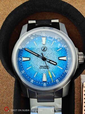 Brand New Zelos AURORA FIELD 38mm TI ICE BLUE Watch