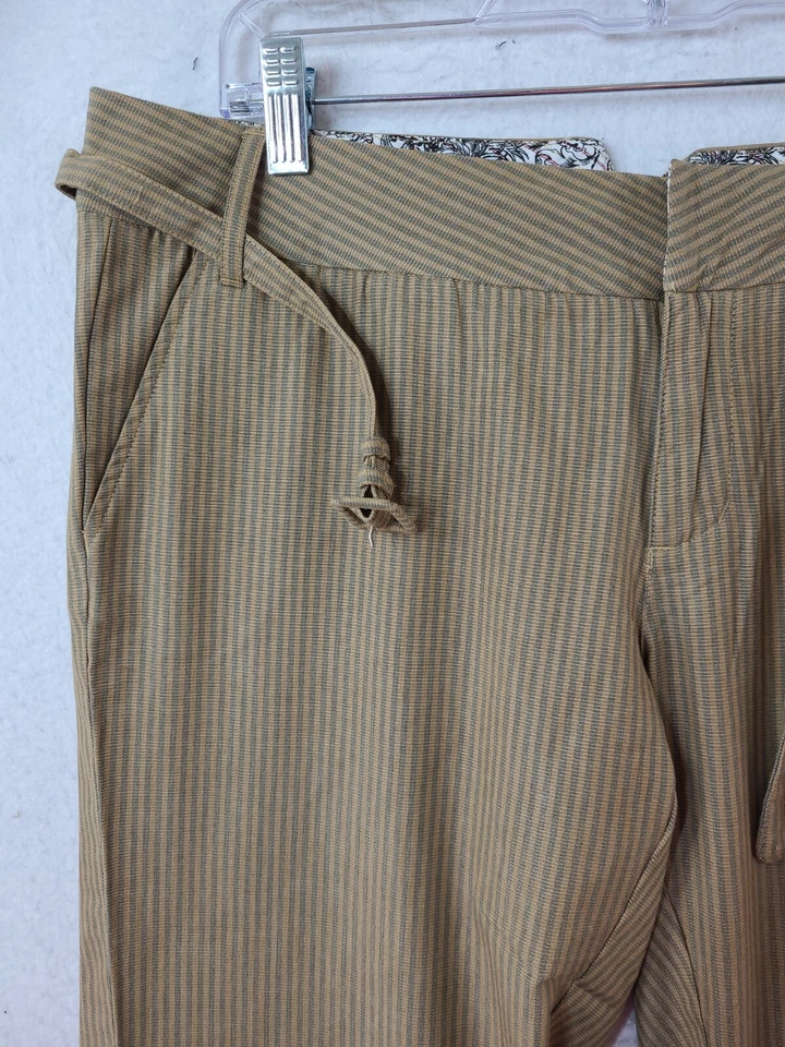 NEW Hurley Juniors 11 Biltmore Beige Striped Casual Pants Juniors 11 - Image 2 of 4