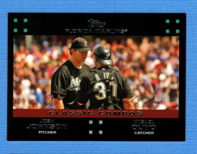 2007 Topps #652 Josh Johnson/Miguel Olivo Florida Marlins