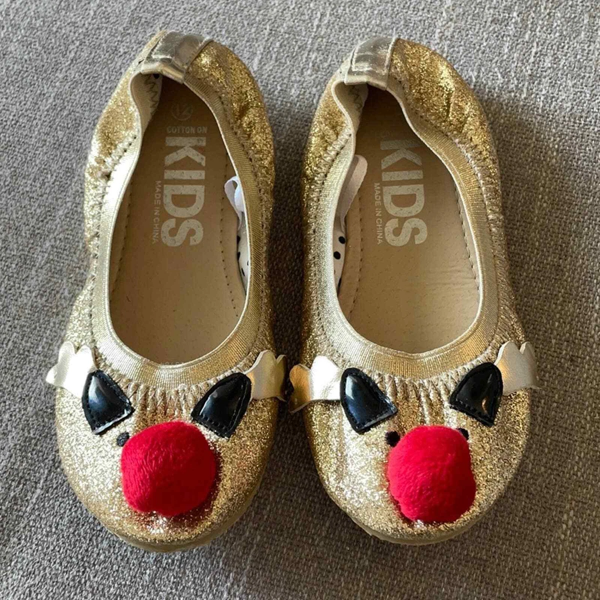 Cotton On Kids reindeer glitter flats Sz 12 NWOT eBay