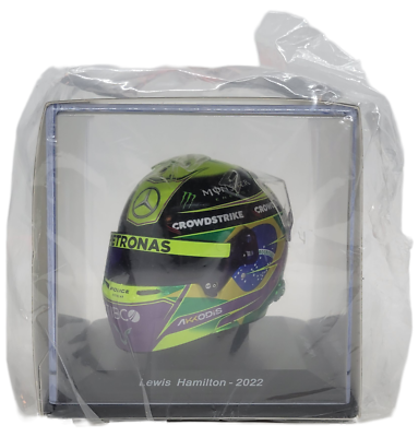 Spark 5HFO85 Mini Helmet Replica Mercedes F1 Brazil 2022 Lewis