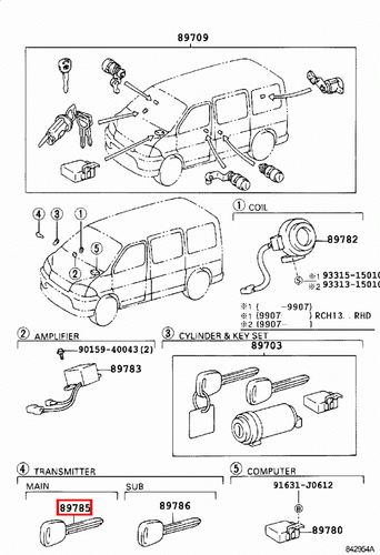Genuine Camry SXV20 MCV36 MCV30 3.0 2.2 Transponder Master Key Blank Uncoded - Picture 19 of 24