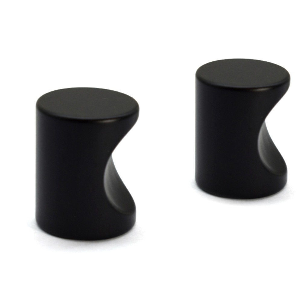 Black Cabinet Handle Set Set of 10 Solid Aluminum Cylindrical Drawer Pulls