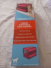 Vibrant Life Large Portable Dog Kennel, Red NEW in sealed box