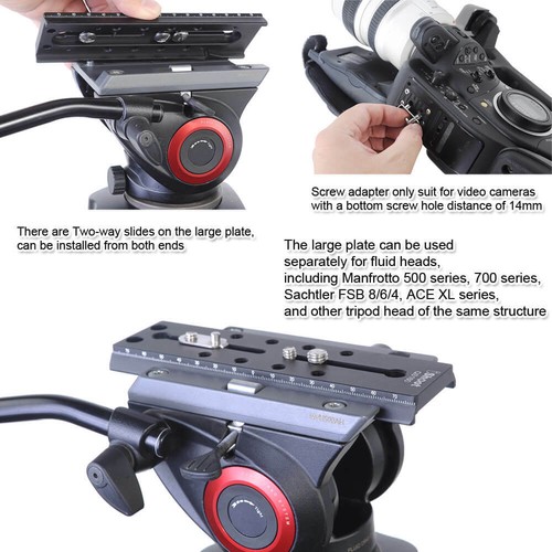 160mm Combo Quick Release Plate for Fluid Hydraulic Tripod Head Sachtler FSB 10T - Foto 4 di 11