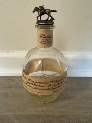 Blanton s Single Barrel Buffalo Trace 750ml Empty Bottle Letter O Topper Bourbon