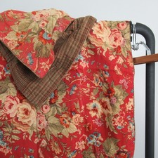 Ralph Lauren Chaps Summerton 2 Standard Pillow Shams Floral Houndstooth EXC