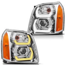 500% Brighter LED DRL Projector Headlight Assembly for 2007-2014 GMC Yukon