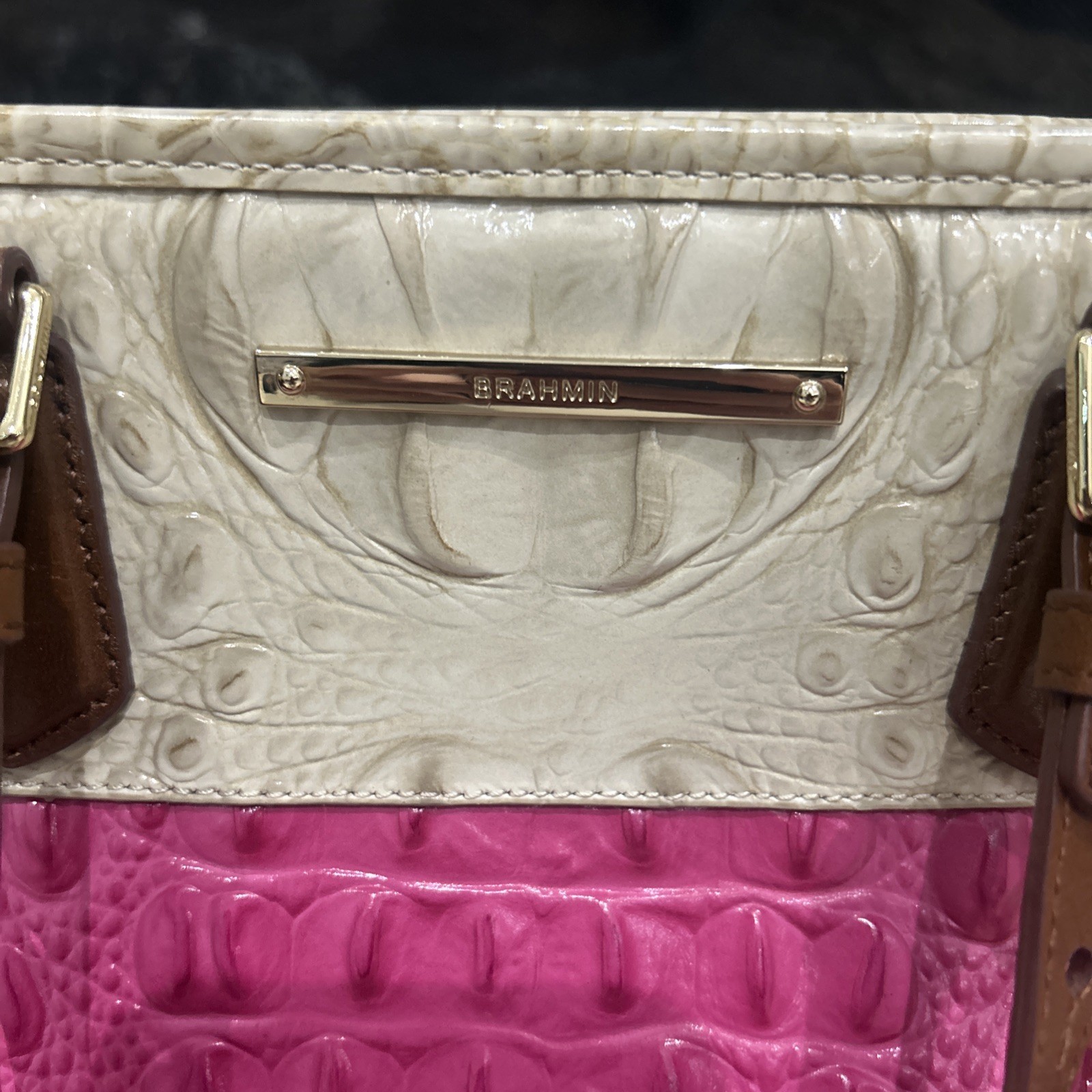 Brahmin Mini Asher Raspberry Pink  Biscayne. - image 2