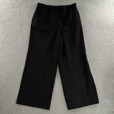 Rachel Zoe Womens Pants Black Size 12 Wide Leg High Rise Linen