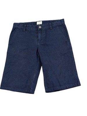 GIORGIO ARMANI JUNIOR NAVY BLUE BOYS SHORTS COTTON CHINOS LOGO 9