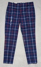 NEW Tommy Hilfiger Hampton Stretch Slim Chino Plaid Pants Womens Size 2 Madison