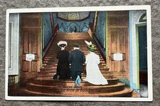 Vintage Unused The Sacred Stairs Ste Anne de Beaupré  Quebec Canada Postcard