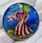 2024 Silver American Eagle 1 oz .999 Fine Silver Coin Castronomics Hand Enameled