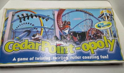 Cedar Point-opoly Monopoly Board Game 4th Edition Pewter Pieces - Complete