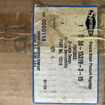 #ad #ad Spence 15319 Type D50 Pressure Reducing Valve Size 1 1 D 50 15319 3 15 $285.00
