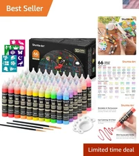 Complete 66-Color 3D Textile Paint Collection - Waterproof for Creative Crafting