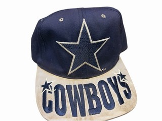 Vintage 90s Dallas Cowboys Team NFL Snapback Hat Big Logo Spellout Cap