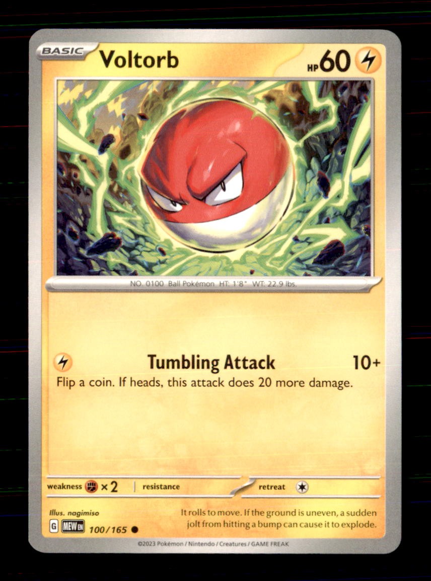 Voltorb 100/165 Common 151 Pokemon Near Mint