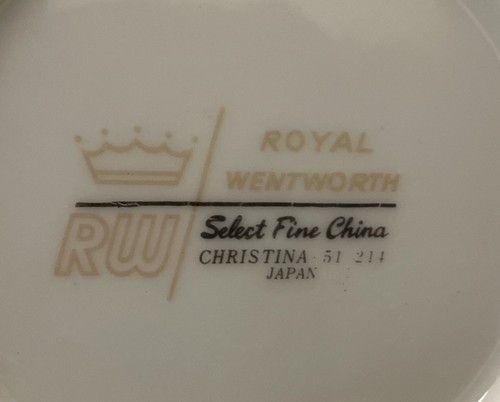 ROYAL WENTWORTH Christina 51/214 Gravy Boat w/Attached Underplate 7 1/2" Japan - Picture 4 of 4