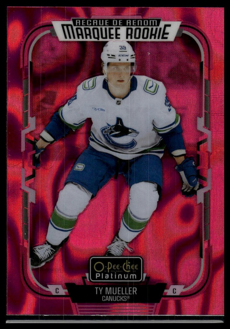 2025-26 O-Pee-Chee Platinum #262 Ty Mueller Pink Magma RC
