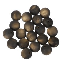 20 Pcs Acrylic Round Beads, 16mm Loose Beads for Jewelry Making, Dark Brown