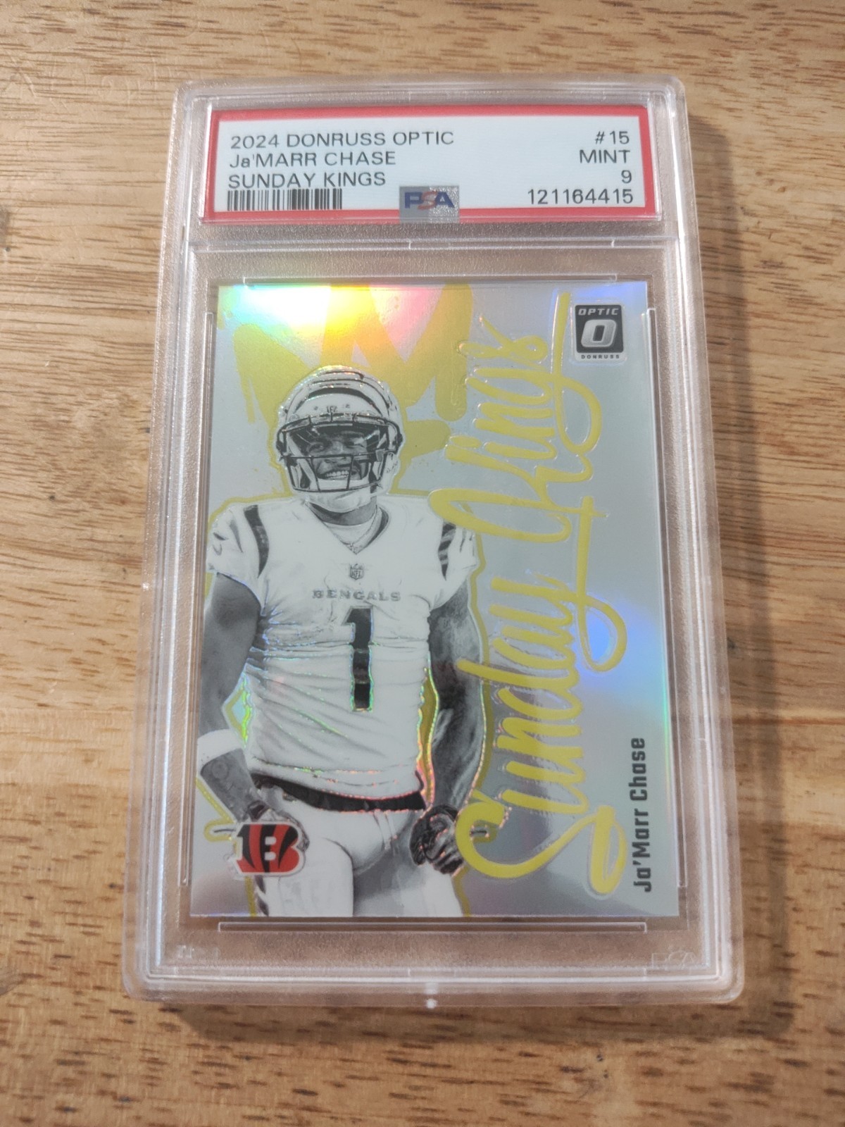 2024 DONRUSS OPTIC JAMARR CHASE SUNDAY KINGS #15 PSA 9