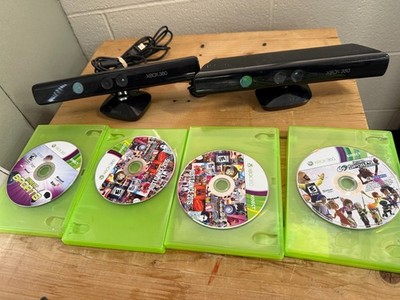 2 Microsoft 1414 Xbox 360 Kinect Sensor Bars w/ 4 Games!