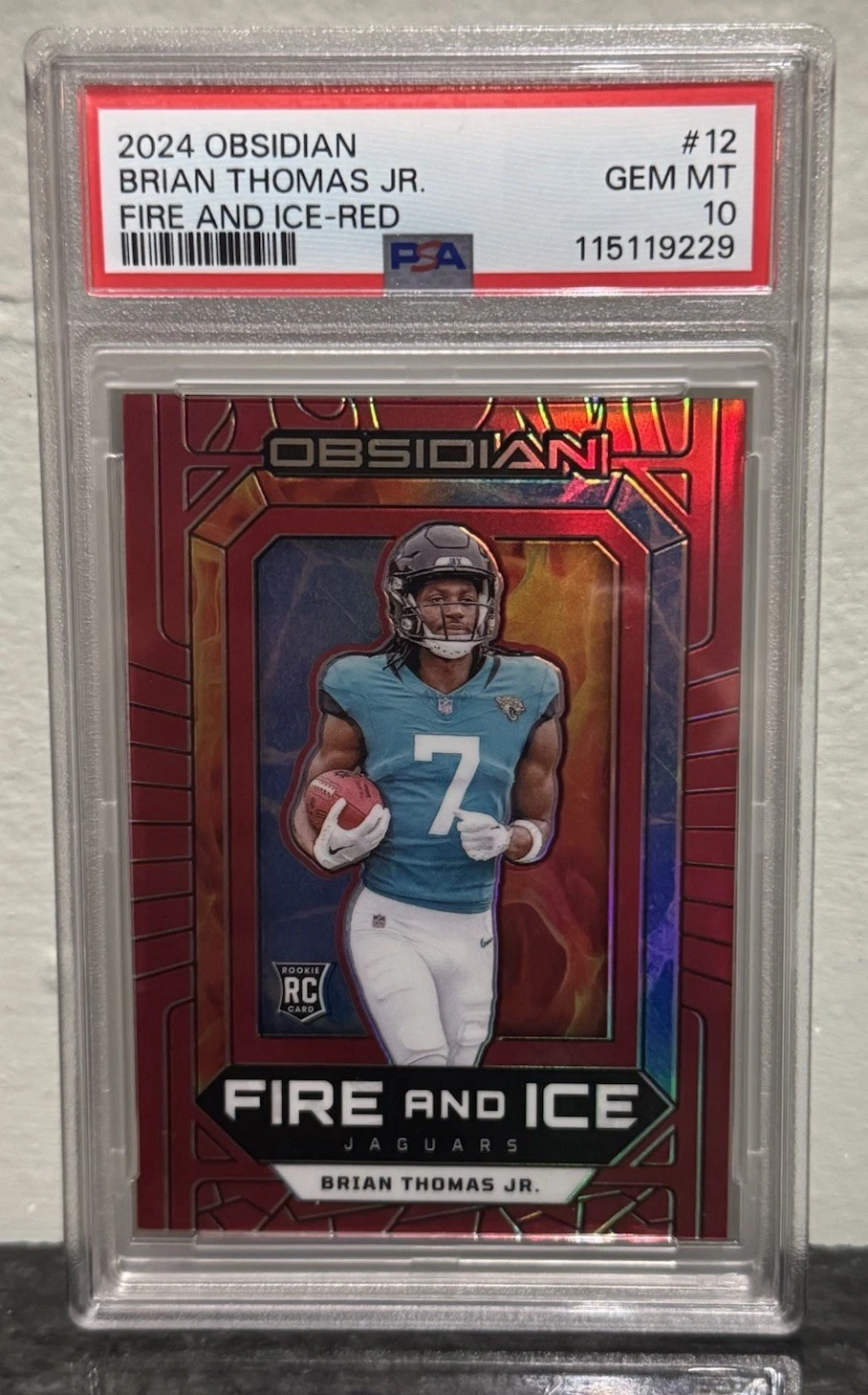 Brian Thomas Panini Obsidian Fire and Ice #12 Red