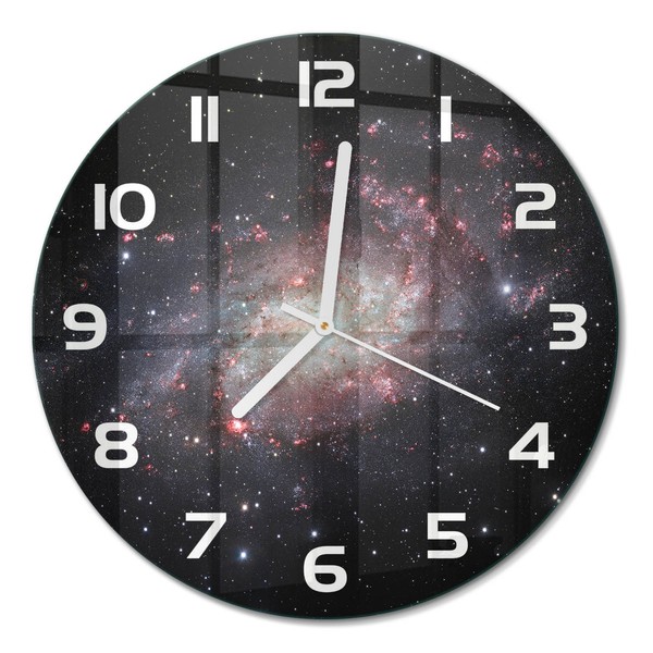 Runde Glasuhr Runde Wanduhr Aus GehäRtetem Glas Nebel WeißE Zeiger Fi30 Cm-image
