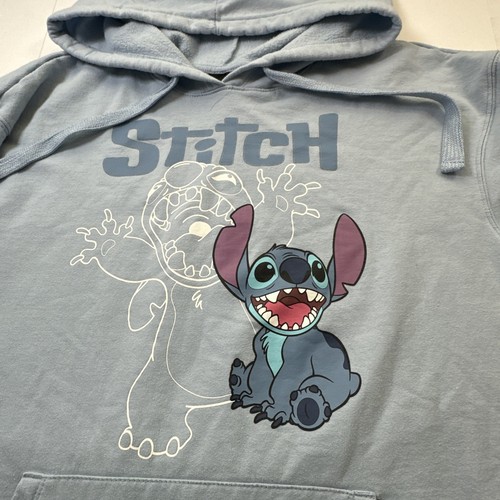 Disney Stitch Pullover Hoodie Blue Unisex XL (15-17) #0516 - Picture 5 of 11
