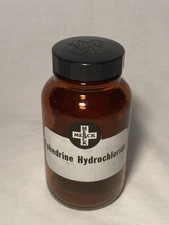 c1940s Merck Ephedrine Hydrochloride Merck & Co. Rahway, N.J., Medicine Bottle