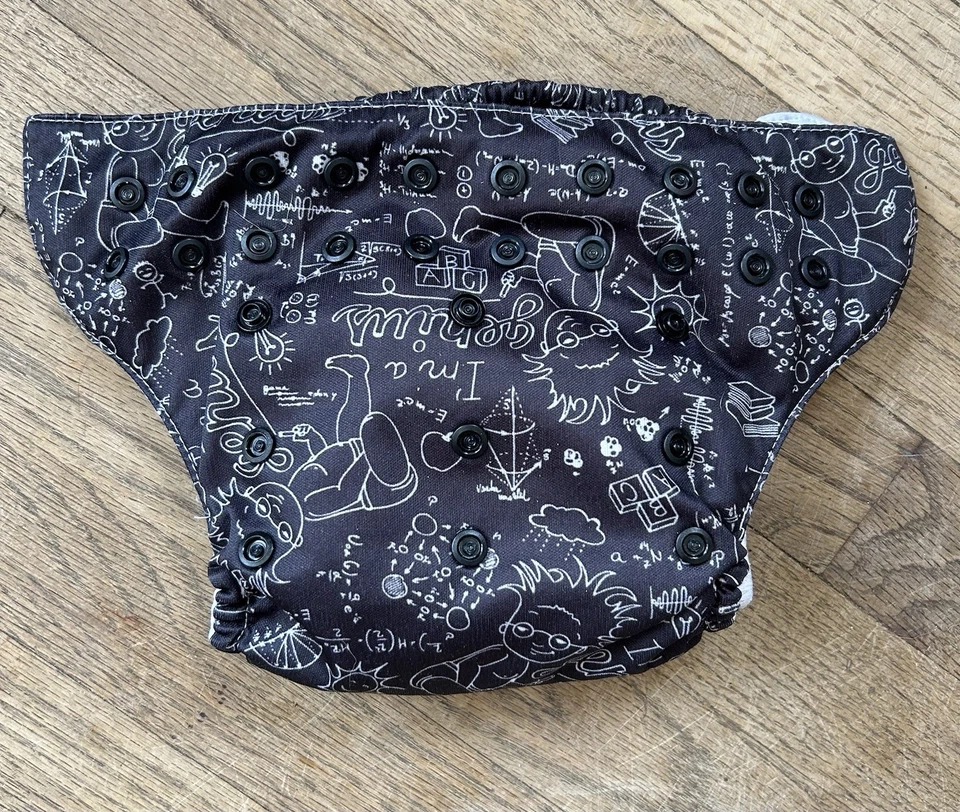 Pañal de tela original bumGenius - todo en uno talla única negro Foto 3 de 4