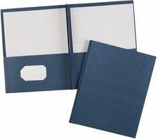 Avery Two-Pocket Folders Dark Blue, Pack of 25 47975