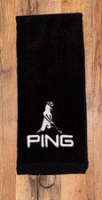 PING Golf Embroidered Golf Towel Black