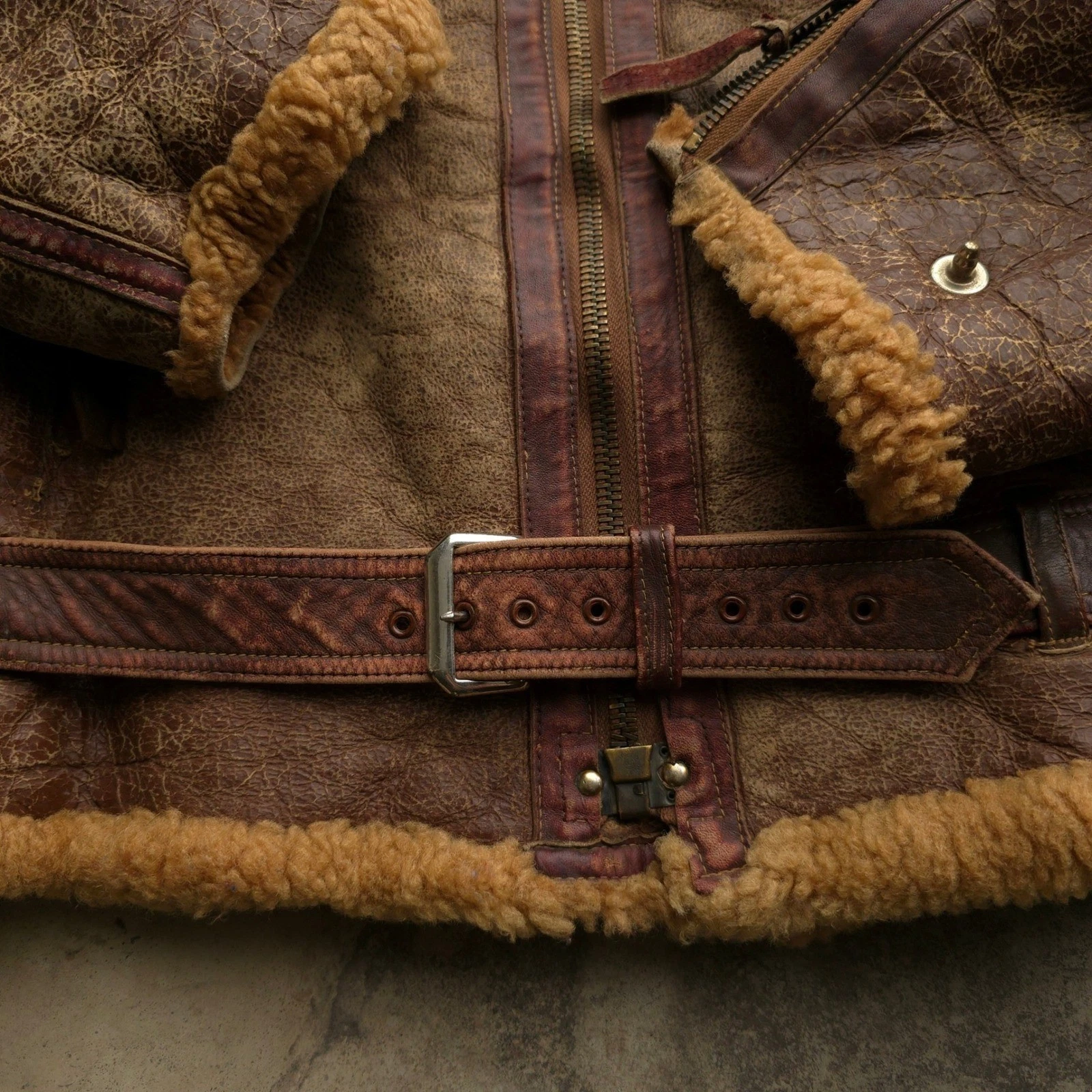 Vintage 1930s Brown Irvin Flight Jacket 40 WW2 RAF Shearling Sheepskin image 9