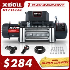 X-bull Electric Winch 12v 12000lbs Winch Steel Cable Jeep Tow Truck Off-road 4wd