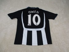 VINTAGE Newcastle United Jersey Mens Medium Black Soccer Football Michael Owen