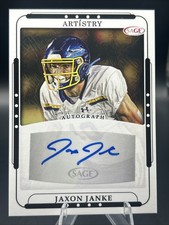 Jaxon Janke Auto Parallel Card 2023 Sage Artistry Autograph Houston Texans NFL