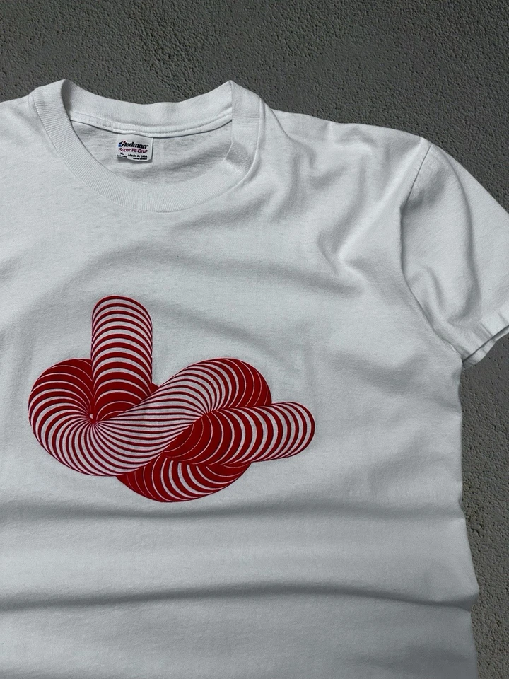 Camiseta De Colección Años 80 Trippy Espiral Fractal Arte Pop Talla XL Psicodélica Geométrica Slinky Foto 2 de 4