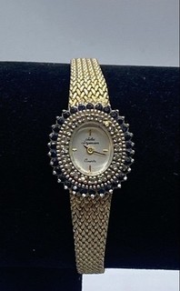 Jules Jurgensen 20mm Vintage Quartz Diamond & Gemstone Accented S. Steel Watch