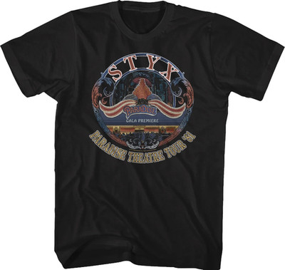 Paradise Theatre Tour Styx Band Cotton T Shirt Full Size S-5XL